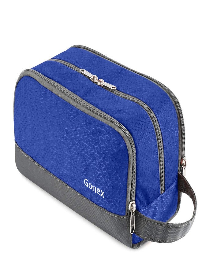 Gonex Travel Toiletry Bag Nylon, Shaving Bag Toiletry Organizer Blue - Image 1